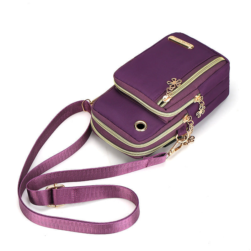 Vertical Mobile Phone Bag Nylon Small Cloth Bag Single Shoulder