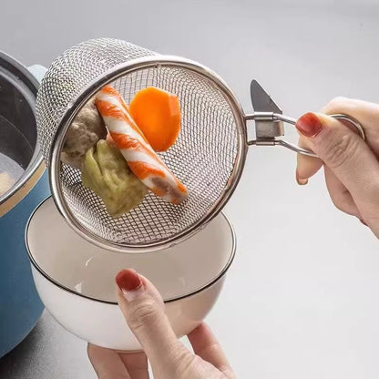 Hot pot special colander fine mesh household with hook powder strainer