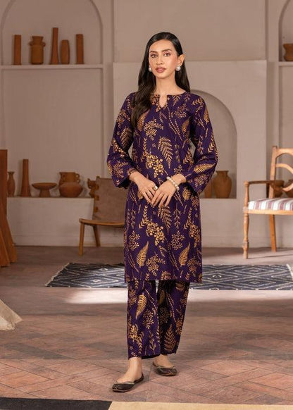 Stylish Women's Stitched Printed Shirt and Trouser Set, 2 Pcs, Arabic Linen